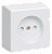 РС20-2-ББ Розетка одноместная без з/к для открытой установки "БРИКС" цвет: белый