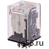 Реле промежуточное RS-303DL 3-конт., 24VDC,  10А/250VAC, мех. индикатор, LED-индикатор