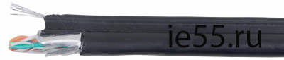 Каб. в. п. F/UTP кат. 5E 4 пары LDPE 1м трос чер. GENERICA