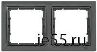 РУ-2-БА Рамка 2 мест. квадратная BOLERO Q1 антрацит IEK