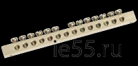 Шина PEN "земля-ноль" 6х9мм 18/1 (18групп/креп по центр) ИЭК