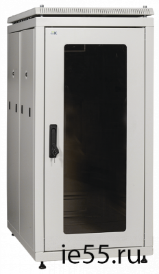 ITK Шкаф сетевой 19" LINEA N 47U 600х1000 мм стеклянная передняя дверь серый