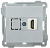 РHDMI-0-Б Розетка HDMI BOLERO серебряный IEK