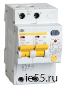 Диф.автомат АД12М 2Р С10  30мА ИЭК