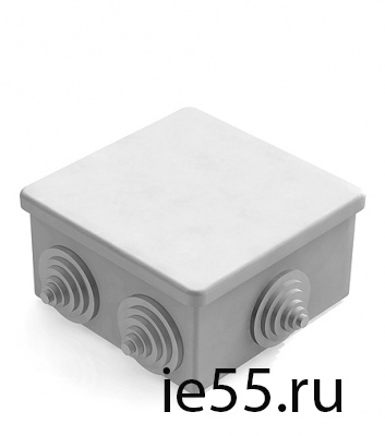 Коробка распаячная для наружного монтажа, 6 гермовводов, 85х85х40мм, IP44 серая (CHINT)