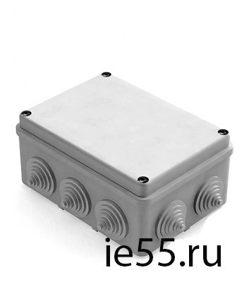 Коробка распаячная для наружного монтажа, 10 гермовводов, 150х110х70мм,  IP44 серая (CHIN 101003308