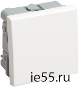 ВК4-21-00-П Выключатель проходной (переключатель) одноклавишный (на 2 модуля) ПРАЙМЕР белый IEK