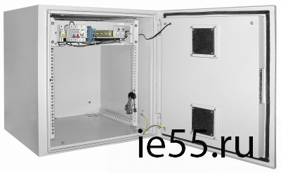 ITK Шкаф уличный 19" 15U 650x600, IP55 металл дверь, серый