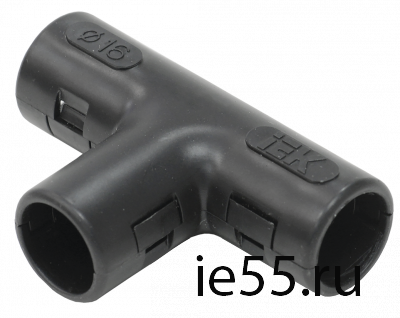 Тройник открывающийся TI16G IEK черный