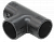 Тройник открывающийся TI32G IEK черный (5 шт/комп)