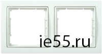 РУ-2-ББ Рамка 2 мест. квадратная BOLERO Q1 белый IEK