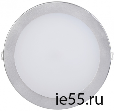 Светильник ДВО 1608 серебро круг LED 18Вт 4000 IP20