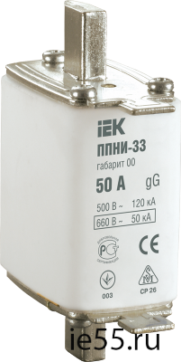 Плавкая вставка предохранителя ППНИ-39, габарит 3,  400А   ИЭК