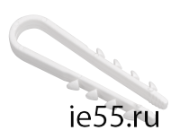 Дюбель хомут 5х8мм нейлон белый (100шт) ИЭК