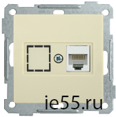 РК11-1-Б Розетка компьютерная RJ45 Cat6 BOLERO кремовый IEK