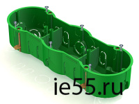Коробка установочная 3-местная , 212х70х45мм для скрытого монтажа в полых стенах (с самор 101003292