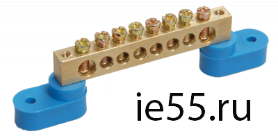 Шина N "ноль" на двух угловых изол ШНИ-6х9-22-У2-С ИЭК