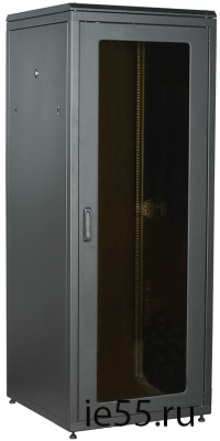 ITK LINEA N 28U 800х800мм стекл. пер. дв. задн. металл. чер.