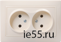 РС12-2-Км Роз. 2мес. без з/к и з/ш 10А кер. КВАРТА крем. IEK