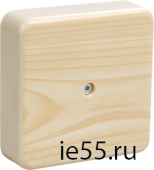 Коробка КМ41219-04 распаячная для о/п 100х100х29 мм сосна (6 клемм 6мм2)