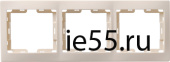 РВ-3-ККм Рамка 3местн. верт. КВАРТА (кремовый)