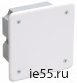 Коробка КМ41021 распаячная 92х92x45мм для полых стен (с саморезами, метал. лапки, с крышкой )