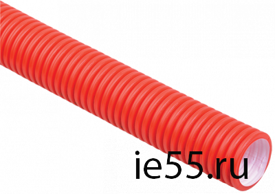 Труба гофр. двустенная ПНД d=110мм красная (50м) IEK