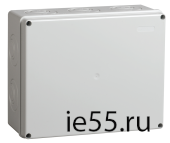 Коробка КМ41272 распаячная для о/п 240х195х90 мм IP55 (RAL7035, кабельные вводы 5 шт)