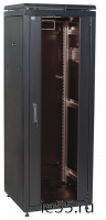 ITK Шкаф сетевой 19" LINEA N 33U 600х800 мм стеклянная передняя дверь, задняя металлическая черный