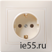 РС10-3-Км Роз. 1мес. c з/к без з/ш 16А кер. КВАРТА крем. IEK